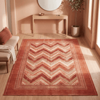 Cherrywood Modern Brushstroke Stripe Washable Indoor Outdoor Rust Ember Sand Entryway Rug - RugzellaDigital Print RugRugzellaRugzellaBBB520-RECT-24x47-60x120cmRGZLLA157671Rectangle2' x 3'11" (60x120 cm)RECTANGLE | Cherrywood rectangle entryway