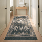 Cinder2 Modern Brushstroke Stripe Green Moss Bone Washable Indoor Outdoor Rug - RugzellaDigital Print RugRugzellaRugzellaBBB379-RECT-24x47-60x120cmRGZLLA110101Rectangle2' x 3'11" (60x120 cm)RUNNER | Cinder2 runner hallway
