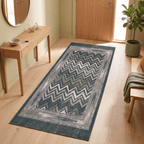 Cinder2 Modern Brushstroke Stripe Green Moss Bone Washable Indoor Outdoor Rug - RugzellaDigital Print RugRugzellaRugzellaBBB379-RECT-24x47-60x120cmRGZLLA110101Rectangle2' x 3'11" (60x120 cm)RUNNER | Cinder2 runner entryway