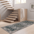 Cinder2 Modern Brushstroke Stripe Green Moss Bone Washable Indoor Outdoor Rug - RugzellaDigital Print RugRugzellaRugzellaBBB379-RECT-24x47-60x120cmRGZLLA110101Rectangle2' x 3'11" (60x120 cm)RUNNER | Cinder2 runner staircase