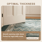 Cinder2 Modern Brushstroke Stripe Green Moss Bone Washable Indoor Outdoor Rug - RugzellaDigital Print RugRugzellaRugzellaBBB379-RECT-24x47-60x120cmRGZLLA110101Rectangle2' x 3'11" (60x120 cm)SHARED | Cinder2 feature thickness