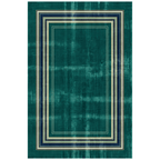 Cistus Modern Minimalist Border Abrash Emerald Teal Ink Washable Indoor Outdoor Entryway Rug - RugzellaDigital Print RugRugzellaRugzellaBBB523-RECT-24x47-60x120cmRGZLLA158676Rectangle2' x 3'11" (60x120 cm)RECTANGLE | HERO | Cistus rectangle