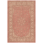 Citadel2 Traditional Medallion Border Rose Madder Cream Washable Indoor Outdoor Entryway Rug - RugzellaDigital Print RugRugzellaRugzellaBBB398-RECT-24x47-60x120cmRGZLLA135896Rectangle2' x 3'11" (60x120 cm)RECTANGLE | HERO | Citadel2 rectangle