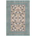 Cleavers Modern Speckled Mosaic Dot Teal Beige Slate Washable Indoor Outdoor Entryway Rug - RugzellaDigital Print RugRugzellaRugzellaBBB524-RECT-24x47-60x120cmRGZLLA159011Rectangle2' x 3'11" (60x120 cm)RECTANGLE | HERO | Cleavers rectangle