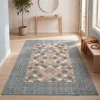 Cleavers Modern Speckled Mosaic Dot Teal Beige Slate Washable Indoor Outdoor Entryway Rug - RugzellaDigital Print RugRugzellaRugzellaBBB524-RECT-24x47-60x120cmRGZLLA159011Rectangle2' x 3'11" (60x120 cm)RECTANGLE | Cleavers rectangle entryway