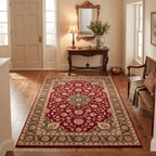 Clovewood Traditional Oriental Style Medallion Wine Olive Bone Washable Indoor Outdoor Entryway Rug - RugzellaDigital Print RugRugzellaRugzellaBBB526-RECT-24x47-60x120cmRGZLLA159681Rectangle2' x 3'11" (60x120 cm)RECTANGLE | Clovewood rectangle entryway
