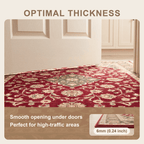 Clovewood Traditional Oriental Style Medallion Wine Olive Bone Washable Indoor Outdoor Entryway Rug - RugzellaDigital Print RugRugzellaRugzellaBBB526-RECT-24x47-60x120cmRGZLLA159681Rectangle2' x 3'11" (60x120 cm)SHARED | Clovewood feature thickness