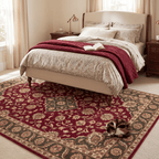 Clovewood Traditional Oriental Style Medallion Wine Olive Bone Washable Indoor Outdoor Entryway Rug - RugzellaDigital Print RugRugzellaRugzellaBBB526-RECT-24x47-60x120cmRGZLLA159681Rectangle2' x 3'11" (60x120 cm)RECTANGLE | Clovewood rectangle bedroom