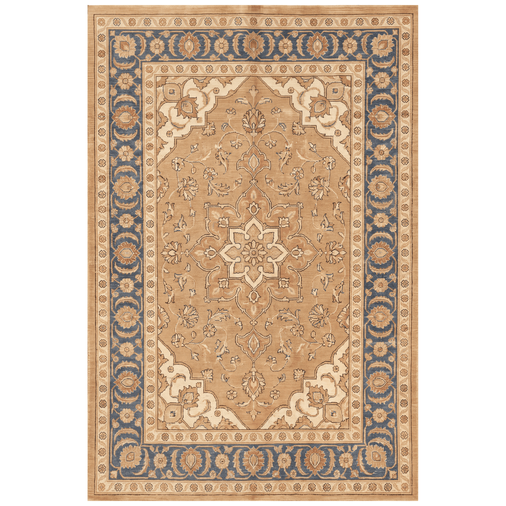Coriander Traditional Oriental Style Medallion Camel Cream Indigo Washable Indoor Outdoor Entryway Rug - RugzellaDigital Print RugRugzellaRugzellaBBB529-RECT-24x47-60x120cmRGZLLA160351Rectangle2' x 3'11" (60x120 cm)RECTANGLE | HERO | Coriander rectangle