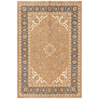 Coriander Traditional Oriental Style Medallion Camel Cream Indigo Washable Indoor Outdoor Entryway Rug - RugzellaDigital Print RugRugzellaRugzellaBBB529-RECT-24x47-60x120cmRGZLLA160351Rectangle2' x 3'11" (60x120 cm)RECTANGLE | HERO | Coriander rectangle