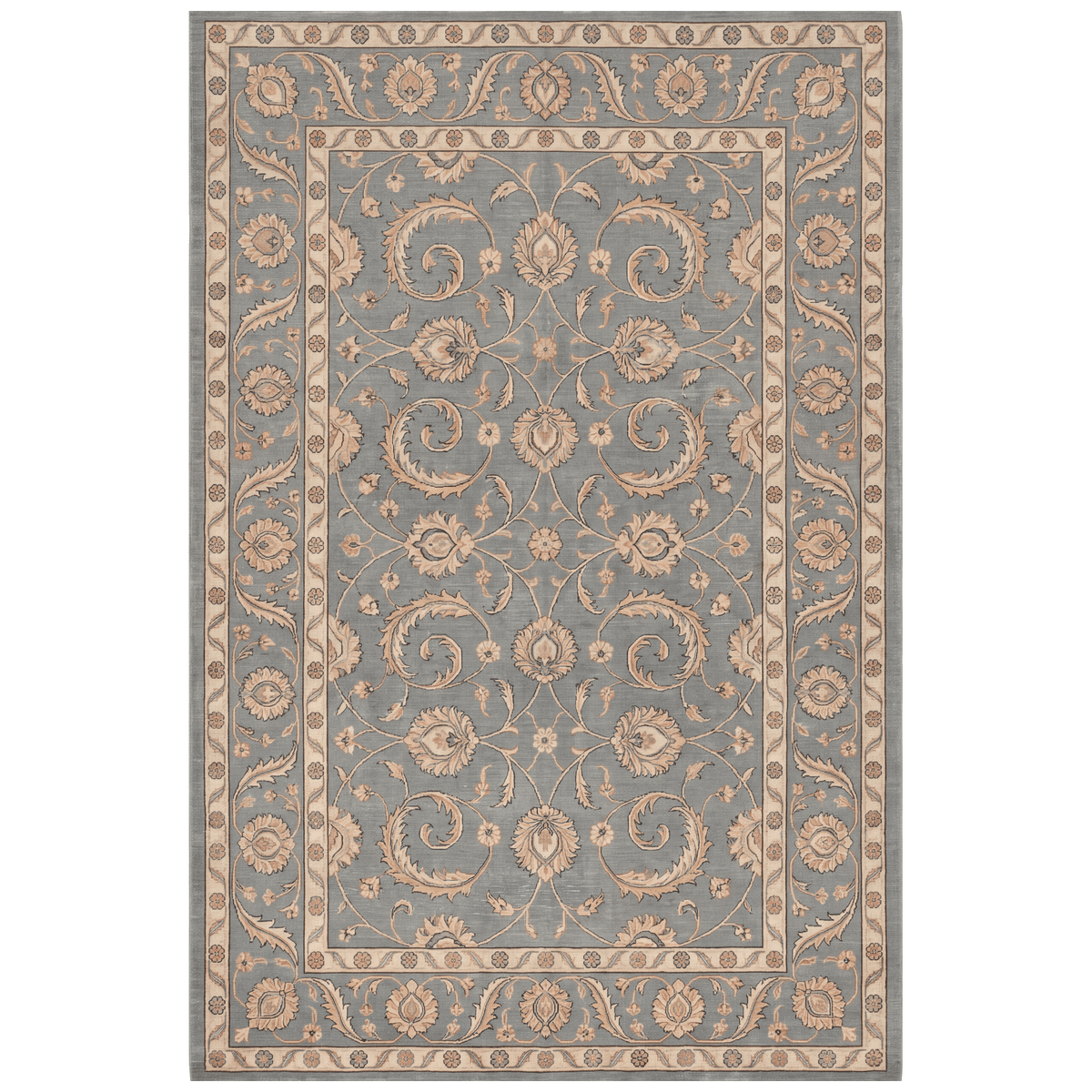Courtyard2 Traditional Floral Border Slate Gray Bone Gold Washable Indoor Outdoor Entryway Rug - RugzellaDigital Print RugRugzellaRugzellaBBB402-RECT-24x47-60x120cmRGZLLA116466Rectangle2' x 3'11" (60x120 cm)RECTANGLE | HERO | Courtyard2 rectangle