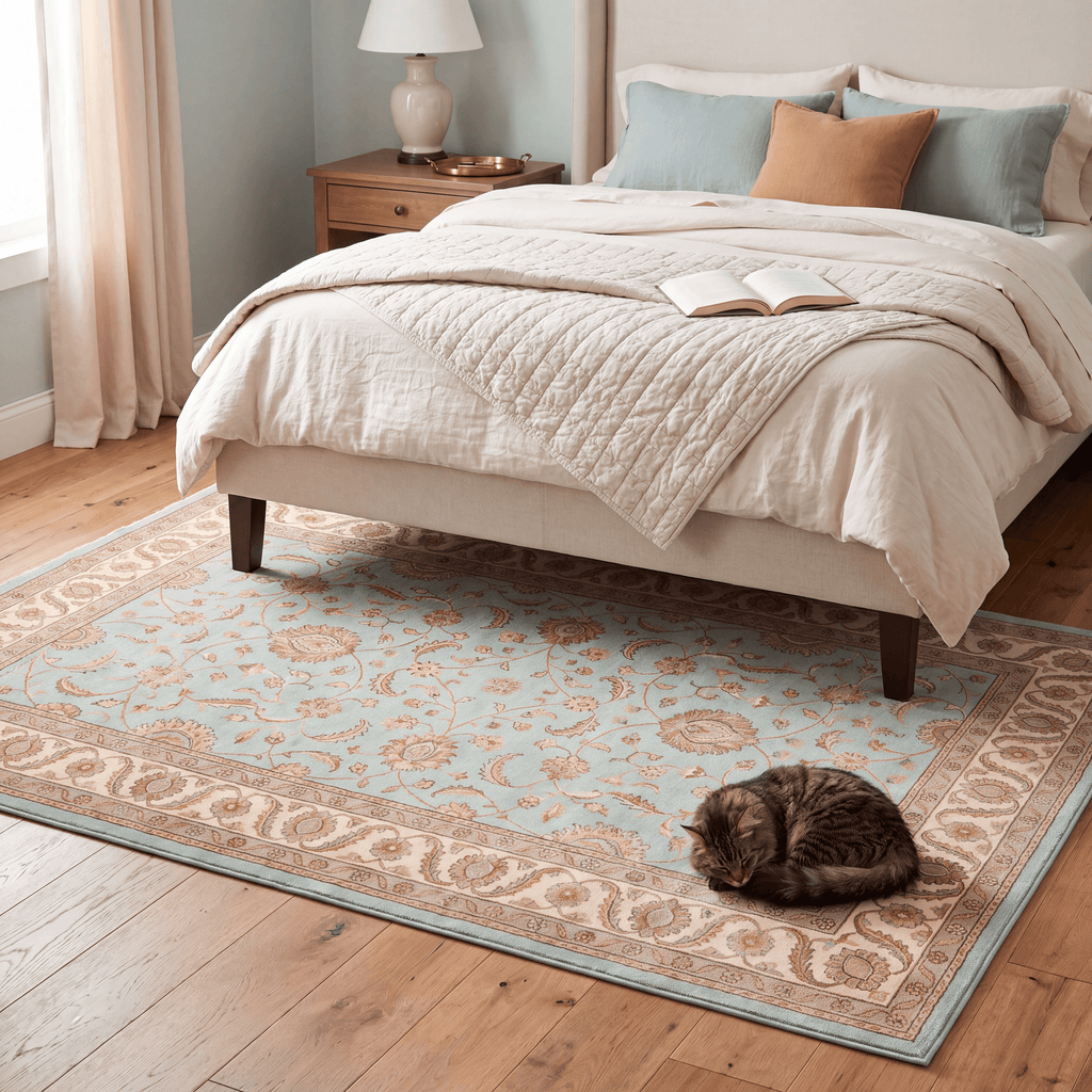 Cowparsley Traditional Distressed Medallion Teal Ivory Rust Washable Indoor Outdoor Entryway Rug - RugzellaDigital Print RugRugzellaRugzellaBBB531-RECT-24x47-60x120cmRGZLLA161021Rectangle2' x 3'11" (60x120 cm)RECTANGLE | Cowparsley rectangle bedroom