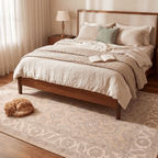 Crag2 Distressed Medallion Traditional Beige Grey Blush Washable Indoor Outdoor Entryway Rug - RugzellaDigital Print RugRugzellaRugzellaBBB413-RECT-24x47-60x120cmRGZLLA119816Rectangle2' x 3'11" (60x120 cm)RECTANGLE | Crag2 rectangle bedroom