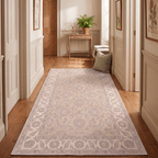 Crag2 Distressed Medallion Traditional Beige Grey Blush Washable Indoor Outdoor Entryway Rug - RugzellaDigital Print RugRugzellaRugzellaBBB413-RECT-24x47-60x120cmRGZLLA119816Rectangle2' x 3'11" (60x120 cm)RUNNER | Crag2 runner hallway