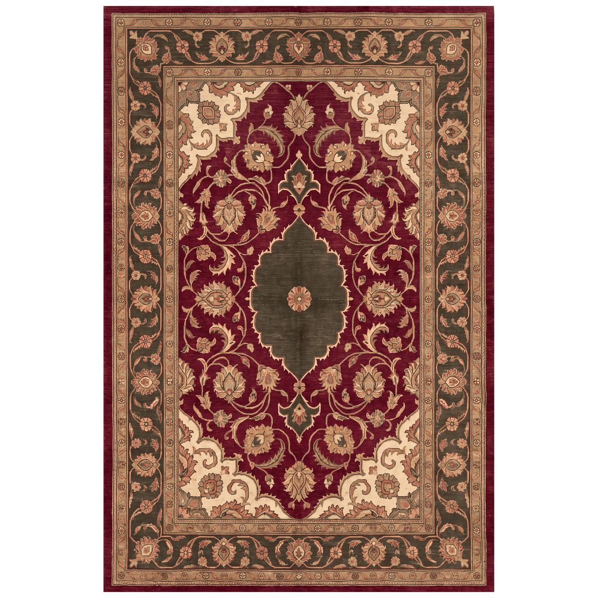 Cresswood Traditional Medallion Border Wine Olive Bone Washable Indoor Outdoor Entryway Rug - RugzellaDigital Print RugRugzellaRugzellaBBB533-RECT-24x47-60x120cmRGZLLA161356Rectangle2' x 3'11" (60x120 cm)RECTANGLE | HERO | Cresswood rectangle