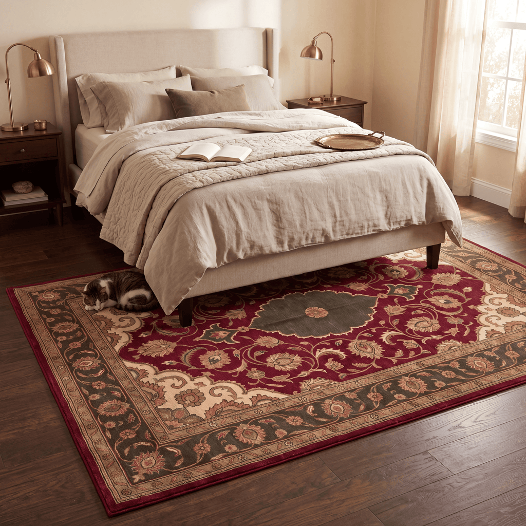 Cresswood Traditional Medallion Border Wine Olive Bone Washable Indoor Outdoor Entryway Rug - RugzellaDigital Print RugRugzellaRugzellaBBB533-RECT-24x47-60x120cmRGZLLA161356Rectangle2' x 3'11" (60x120 cm)RECTANGLE | Cresswood rectangle bedroom