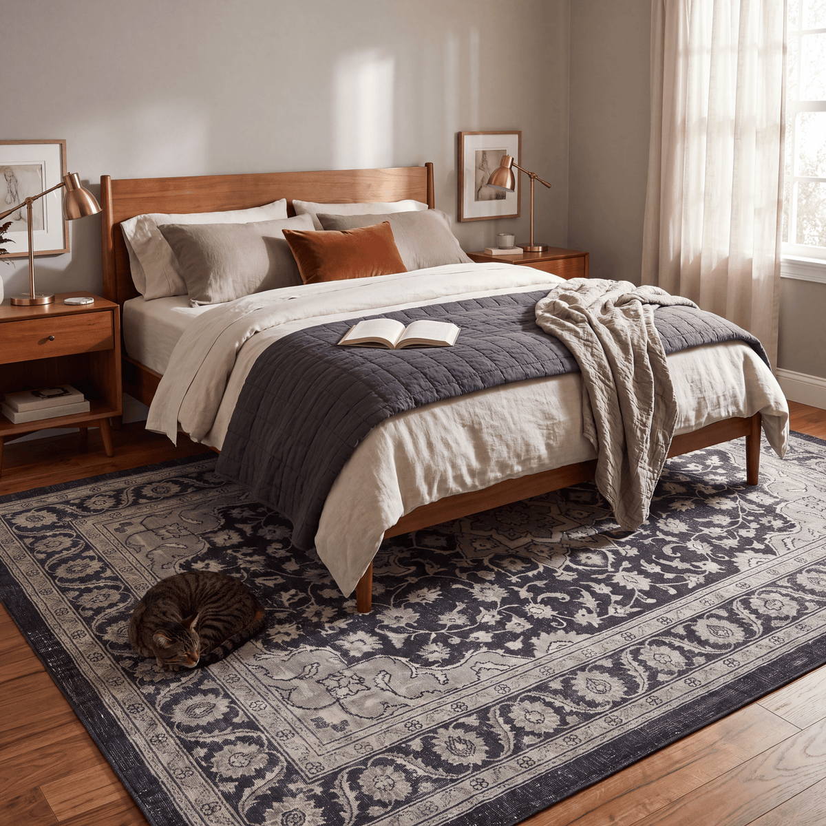 Cuckooflower Traditional Distressed Medallion Charcoal Pewter Ivory Washable Indoor Outdoor Entryway Rug - RugzellaDigital Print RugRugzellaRugzellaBBB535-RECT-24x47-60x120cmRGZLLA162026Rectangle2' x 3'11" (60x120 cm)RECTANGLE | Cuckooflower rectangle bedroom