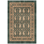 Cudweed Traditional Floral Border Forest Green Gold Cream Washable Indoor Outdoor Entryway Rug - RugzellaDigital Print RugRugzellaRugzellaBBB536-RECT-24x47-60x120cmRGZLLA162361Rectangle2' x 3'11" (60x120 cm)RECTANGLE | HERO | Cudweed rectangle