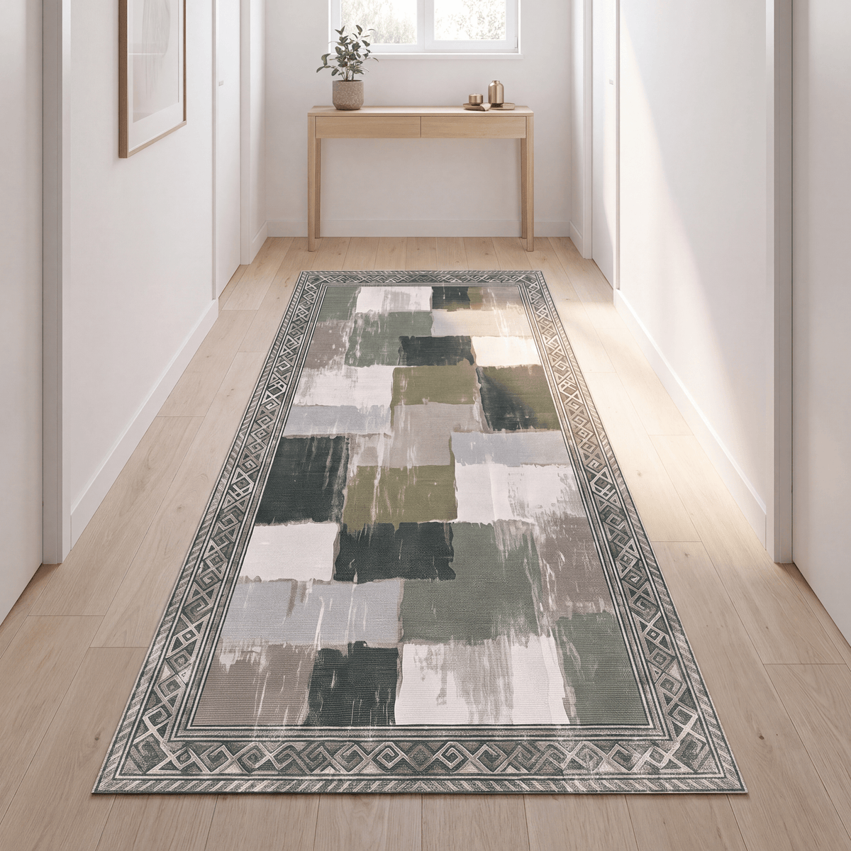 Current2 Modern Speckled Mosaic Dot Forest Green Moss Bone Washable Indoor Outdoor Rug - RugzellaDigital Print RugRugzellaRugzellaBBB387-RECT-24x47-60x120cmRGZLLA112446Rectangle2' x 3'11" (60x120 cm)RUNNER | Current2 runner hallway