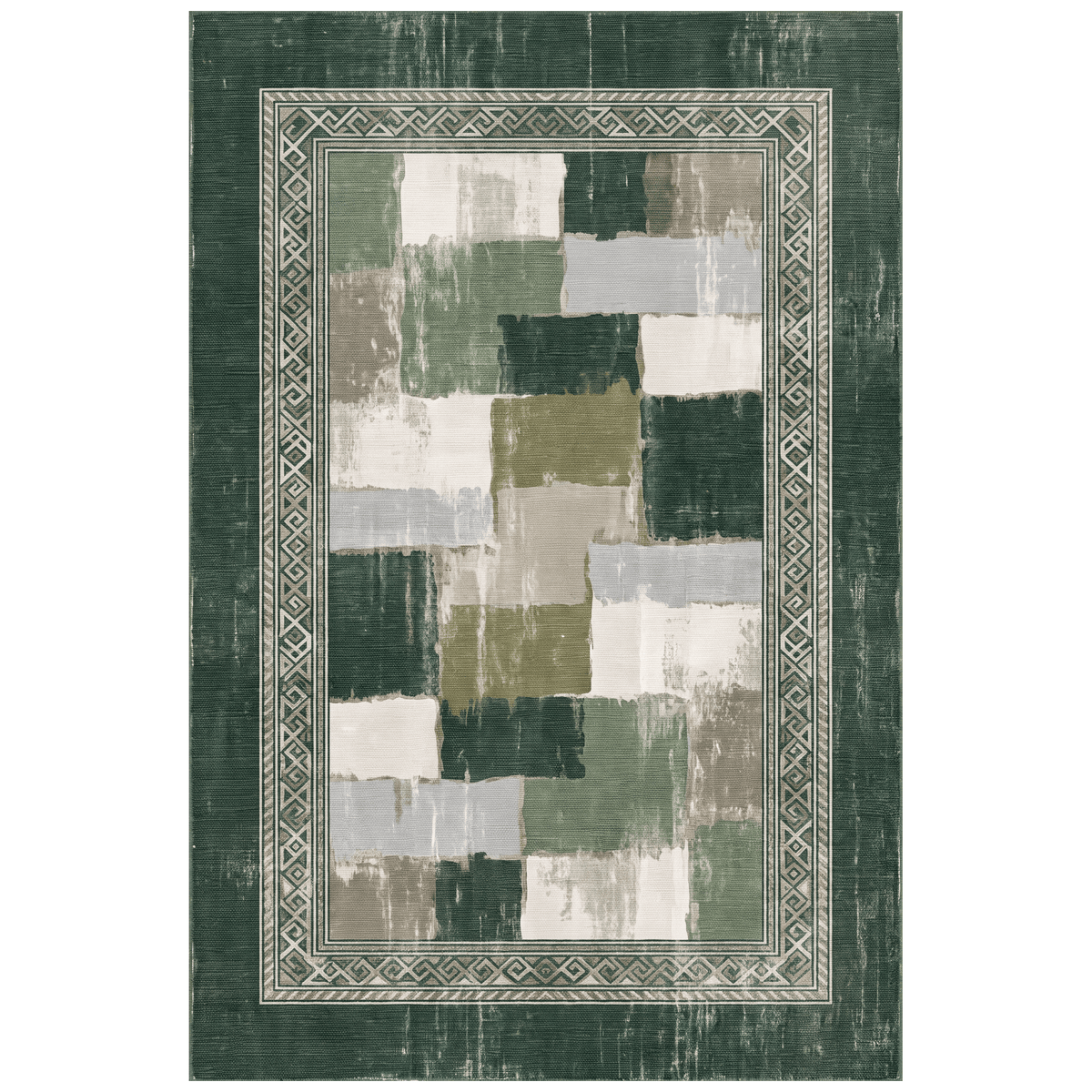 Current2 Modern Speckled Mosaic Dot Forest Green Moss Bone Washable Indoor Outdoor Rug - RugzellaDigital Print RugRugzellaRugzellaBBB387-RECT-24x47-60x120cmRGZLLA112446Rectangle2' x 3'11" (60x120 cm)RECTANGLE | HERO | Current2 rectangle