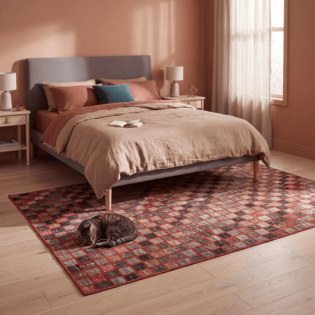 Dahlia Modern Speckled Mosaic Dot Ember Orange Ink Blue Bone Washable Indoor Outdoor Entryway Rug - RugzellaDigital Print RugRugzellaRugzellaBBB539-RECT-24x47-60x120cmRGZLLA163031Rectangle2' x 3'11" (60x120 cm)RECTANGLE | Dahlia rectangle bedroom