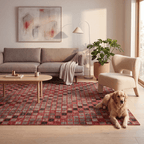 Dahlia Modern Speckled Mosaic Dot Ember Orange Ink Blue Bone Washable Indoor Outdoor Entryway Rug - RugzellaDigital Print RugRugzellaRugzellaBBB539-RECT-24x47-60x120cmRGZLLA163031Rectangle2' x 3'11" (60x120 cm)RECTANGLE | Dahlia rectangle livingroom