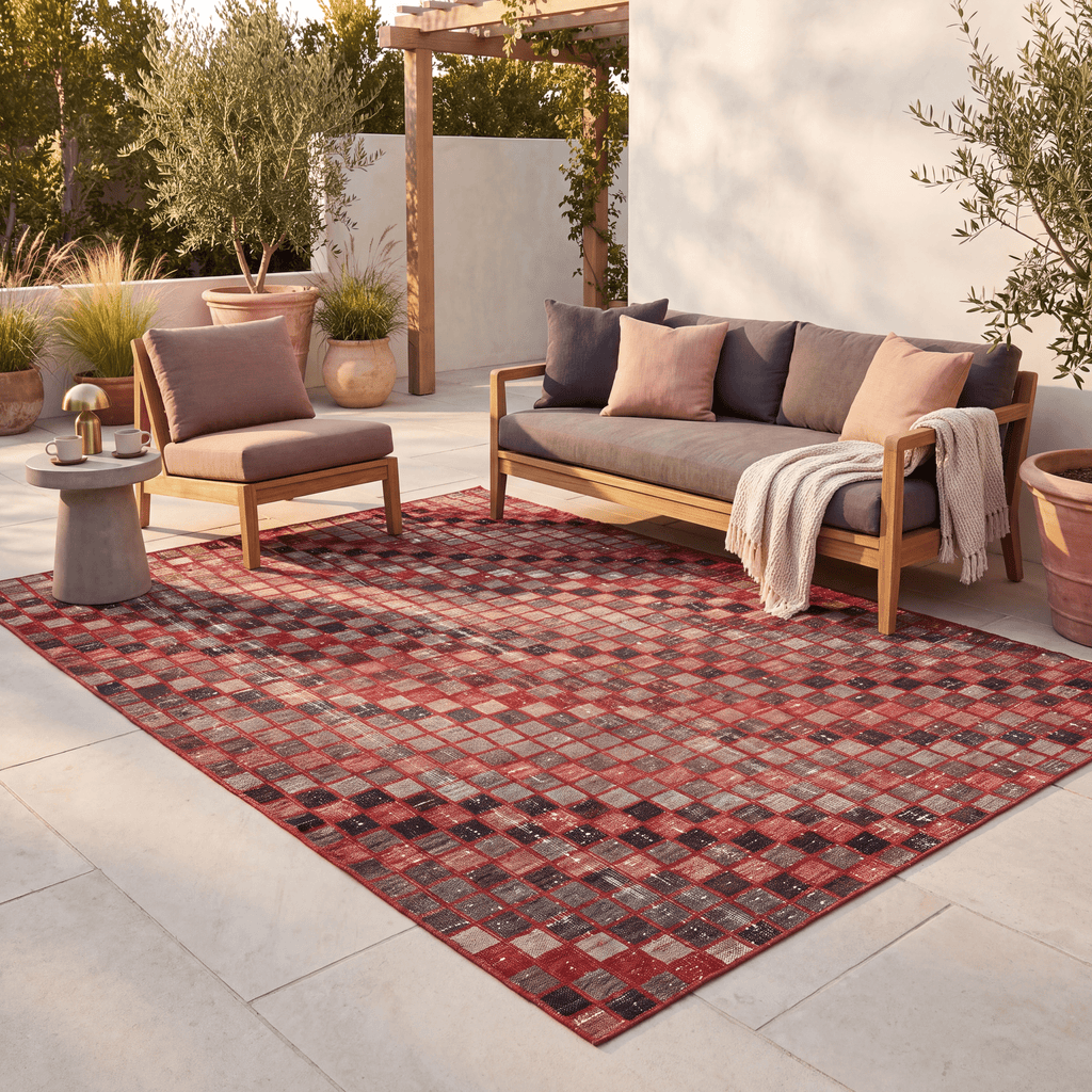 Dahlia Modern Speckled Mosaic Dot Ember Orange Ink Blue Bone Washable Indoor Outdoor Entryway Rug - RugzellaDigital Print RugRugzellaRugzellaBBB539-RECT-24x47-60x120cmRGZLLA163031Rectangle2' x 3'11" (60x120 cm)RECTANGLE | Dahlia rectangle outdoor
