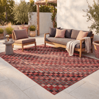 Dahlia Modern Speckled Mosaic Dot Ember Orange Ink Blue Bone Washable Indoor Outdoor Entryway Rug - RugzellaDigital Print RugRugzellaRugzellaBBB539-RECT-24x47-60x120cmRGZLLA163031Rectangle2' x 3'11" (60x120 cm)RECTANGLE | Dahlia rectangle outdoor