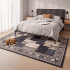 Deanwood Modern Speckled Mosaic Dot, Charcoal Ink and Ecru, Washable Indoor Outdoor, Entryway Rug - RugzellaDigital Print RugRugzellaRugzellaBBB444-RECT-24x47-60x120cmRGZLLA126516Rectangle2' x 3'11" (60x120 cm)RECTANGLE | Deanwood rectangle bedroom