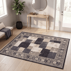 Deanwood Modern Speckled Mosaic Dot, Charcoal Ink and Ecru, Washable Indoor Outdoor, Entryway Rug - RugzellaDigital Print RugRugzellaRugzellaBBB444-RECT-24x47-60x120cmRGZLLA126516Rectangle2' x 3'11" (60x120 cm)RECTANGLE | Deanwood rectangle entryway