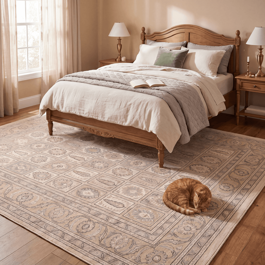Doverdale Traditional Oriental Style Medallion Beige Grey Blush Cream Washable Indoor Outdoor Entryway Rug - RugzellaDigital Print RugRugzellaRugzellaBBB448-RECT-24x47-60x120cmRGZLLA126851Rectangle2' x 3'11" (60x120 cm)RECTANGLE | Doverdale rectangle bedroom