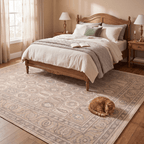 Doverdale Traditional Oriental Style Medallion Beige Grey Blush Cream Washable Indoor Outdoor Entryway Rug - RugzellaDigital Print RugRugzellaRugzellaBBB448-RECT-24x47-60x120cmRGZLLA126851Rectangle2' x 3'11" (60x120 cm)RECTANGLE | Doverdale rectangle bedroom