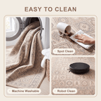 Doverdale Traditional Oriental Style Medallion Beige Grey Blush Cream Washable Indoor Outdoor Entryway Rug - RugzellaDigital Print RugRugzellaRugzellaBBB448-RECT-24x47-60x120cmRGZLLA126851Rectangle2' x 3'11" (60x120 cm)SHARED | Doverdale feature clean