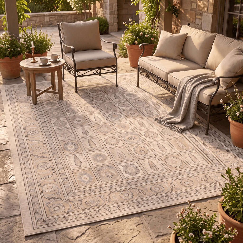 Doverdale Traditional Oriental Style Medallion Beige Grey Blush Cream Washable Indoor Outdoor Entryway Rug - RugzellaDigital Print RugRugzellaRugzellaBBB448-RECT-24x47-60x120cmRGZLLA126851Rectangle2' x 3'11" (60x120 cm)RECTANGLE | Doverdale rectangle outdoor