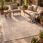 Doverdale Traditional Oriental Style Medallion Beige Grey Blush Cream Washable Indoor Outdoor Entryway Rug - RugzellaDigital Print RugRugzellaRugzellaBBB448-RECT-24x47-60x120cmRGZLLA126851Rectangle2' x 3'11" (60x120 cm)RECTANGLE | Doverdale rectangle outdoor