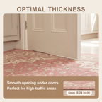 Downs2 Traditional Medallion Border Rose Pink Cream Washable Indoor Outdoor Rug - RugzellaDigital Print RugRugzellaRugzellaBBB415-RECT-24x47-60x120cmRGZLLA120151Rectangle2' x 3'11" (60x120 cm)SHARED | Downs2 feature thickness