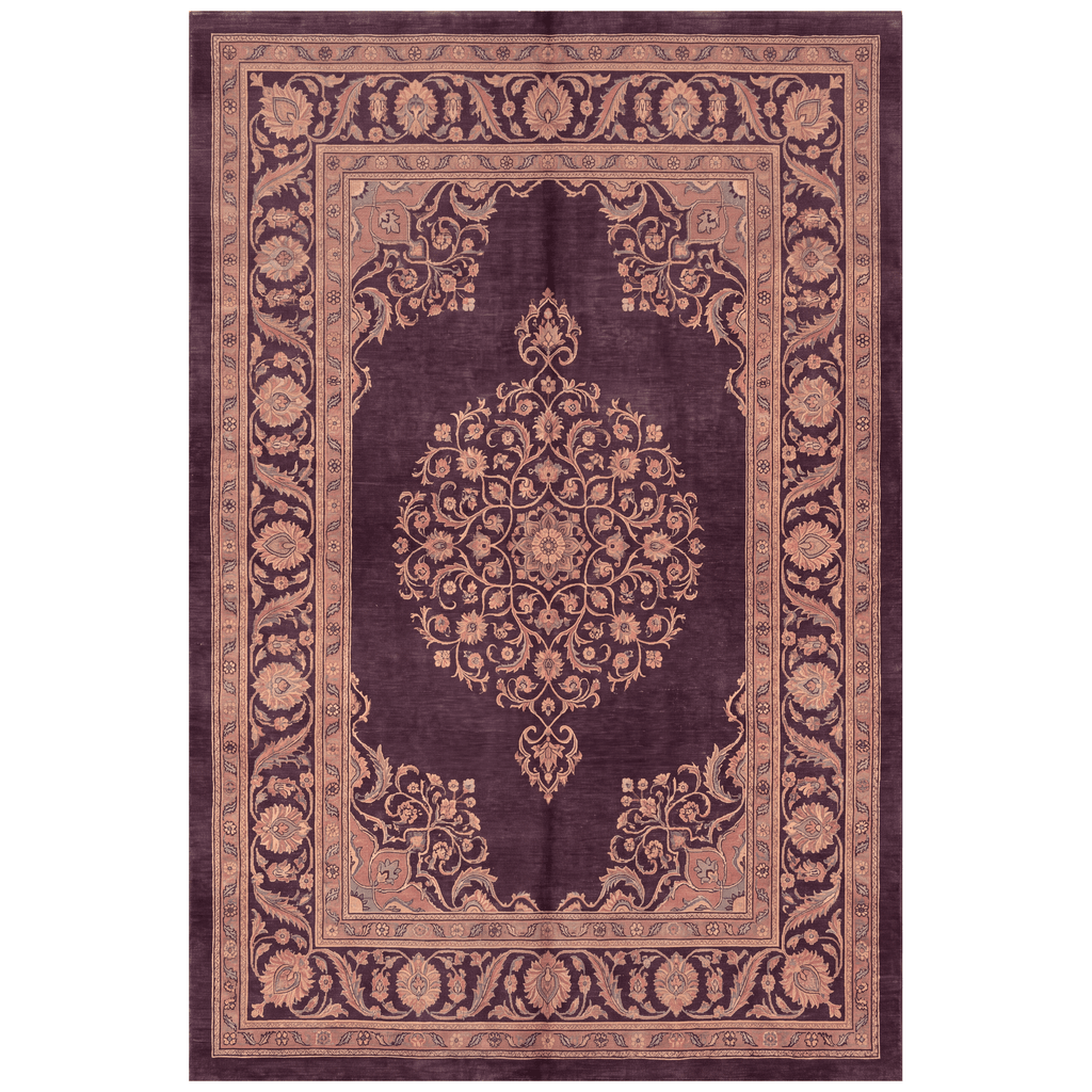 Ember2 Traditional Medallion Persian Style Aubergine Rose Ivory Washable Indoor Outdoor Rug - RugzellaDigital Print RugRugzellaRugzellaBBB380-RECT-24x47-60x120cmRGZLLA110436Rectangle2' x 3'11" (60x120 cm)RECTANGLE | HERO | Ember2 rectangle