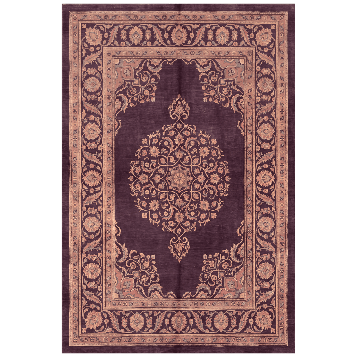 Ember2 Traditional Medallion Persian Style Aubergine Rose Ivory Washable Indoor Outdoor Rug - RugzellaDigital Print RugRugzellaRugzellaBBB380-RECT-24x47-60x120cmRGZLLA110436Rectangle2' x 3'11" (60x120 cm)RECTANGLE | HERO | Ember2 rectangle