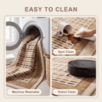 Endivewood Modern Brushstroke Stripe Paint Chip Bronze Umber Wheat Washable Indoor Outdoor Entryway Rug - RugzellaDigital Print RugRugzellaRugzellaBBB548-RECT-24x47-60x120cmRGZLLA165711Rectangle2' x 3'11" (60x120 cm)SHARED | Endivewood feature clean