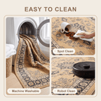 Eryngo Traditional Overdyed Medallion Mustard Charcoal Ivory Washable Indoor Outdoor Entryway Rug - RugzellaDigital Print RugRugzellaRugzellaBBB549-RECT-24x47-60x120cmRGZLLA166046Rectangle2' x 3'11" (60x120 cm)SHARED | Eryngo feature clean