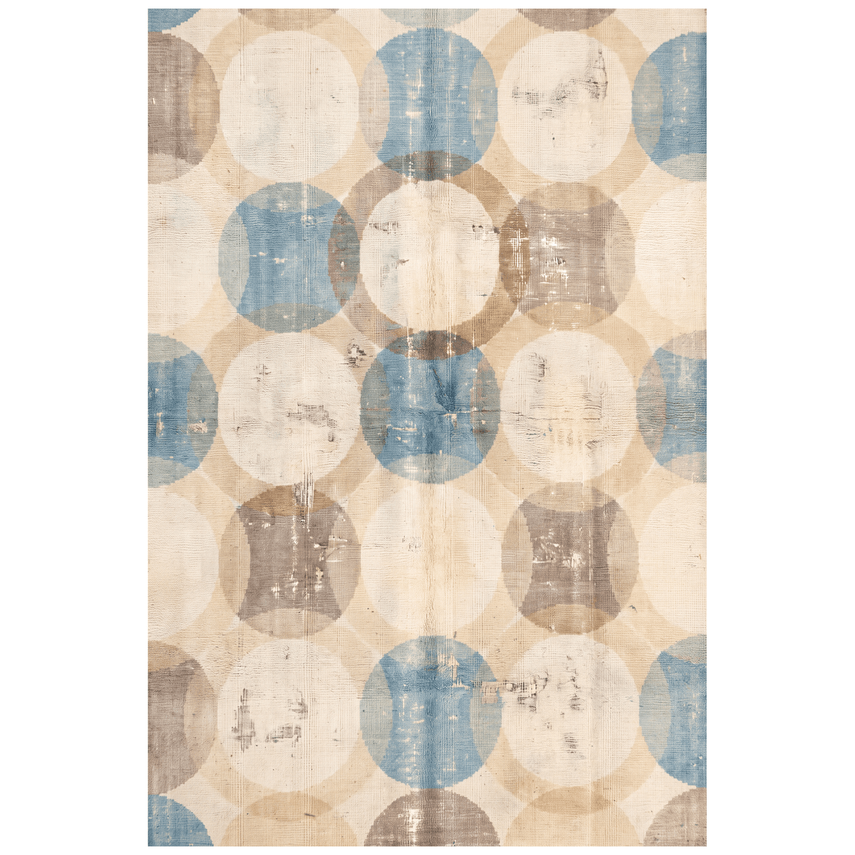 Eyebright Modern Overlapping Circles Cream Grey Soft Blue Tan Washable Indoor Outdoor Entryway Rug - RugzellaDigital Print RugRugzellaRugzellaBBB550-RECT-24x47-60x120cmRGZLLA166381Rectangle2' x 3'11" (60x120 cm)RECTANGLE | HERO | Eyebright rectangle