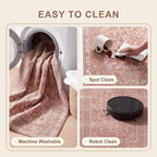 Fell2 Modern Speckled Mosaic Dot Clay Rose Ash Washable Indoor Outdoor Rug - RugzellaDigital Print RugRugzellaRugzellaBBB416-RECT-24x47-60x120cmRGZLLA120486Rectangle2' x 3'11" (60x120 cm)SHARED | Fell2 feature clean