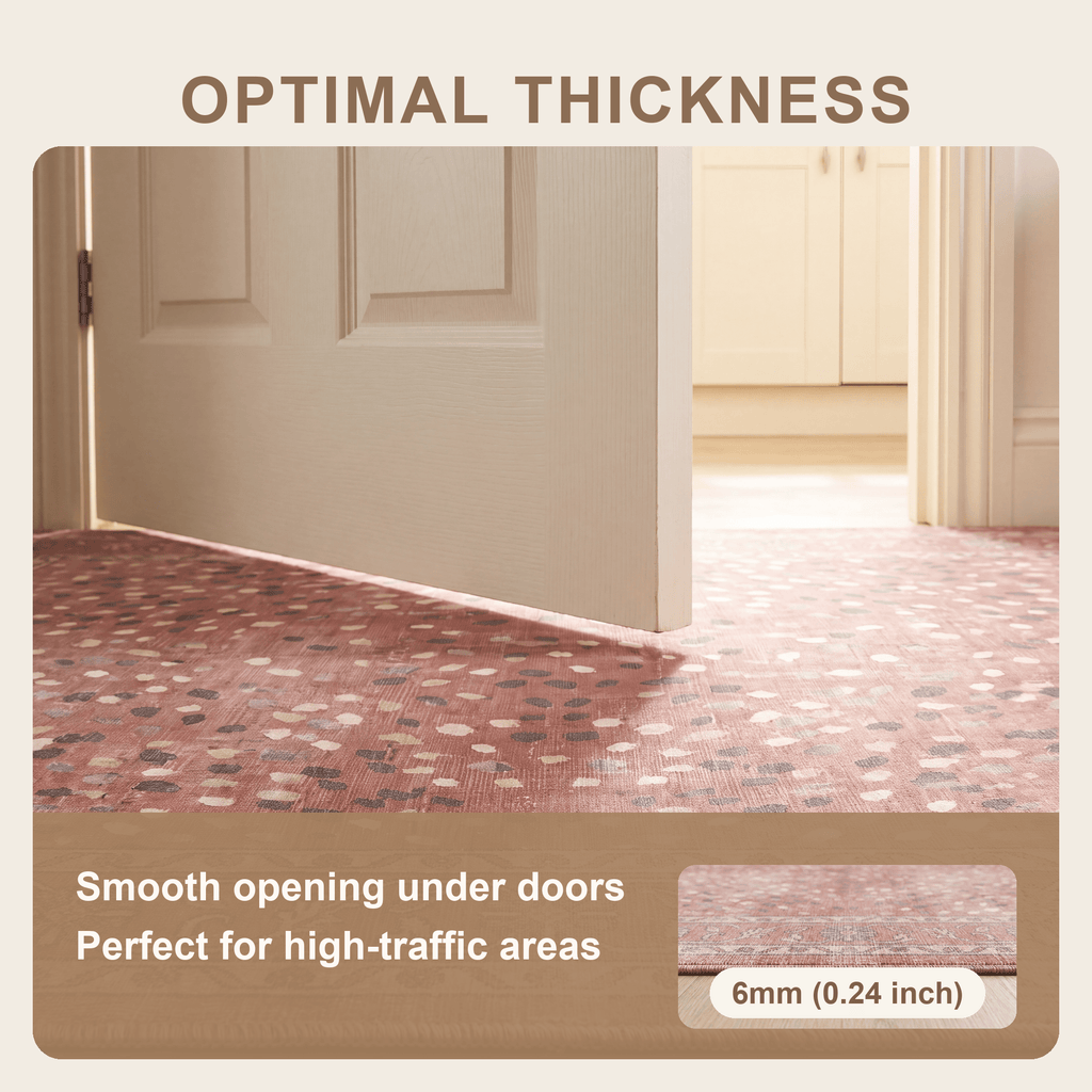 Fell2 Modern Speckled Mosaic Dot Clay Rose Ash Washable Indoor Outdoor Rug - RugzellaDigital Print RugRugzellaRugzellaBBB416-RECT-24x47-60x120cmRGZLLA120486Rectangle2' x 3'11" (60x120 cm)SHARED | Fell2 feature thickness