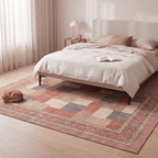 Fen2 Modern Speckled Mosaic Dot Clay Rose Ash Washable Indoor Outdoor Rug - RugzellaDigital Print RugRugzellaRugzellaBBB417-RECT-24x47-60x120cmRGZLLA120821Rectangle2' x 3'11" (60x120 cm)RECTANGLE | Fen2 rectangle bedroom