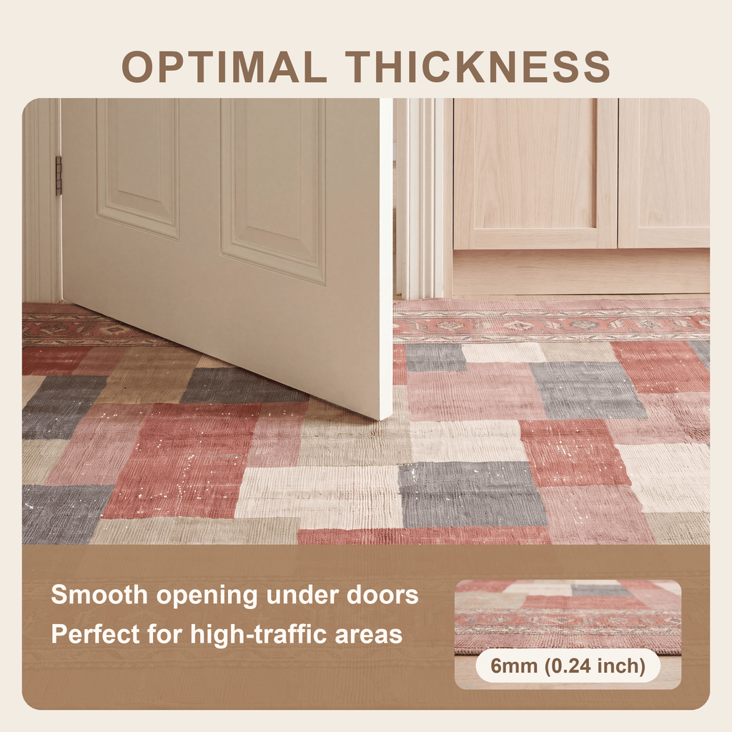 Fen2 Modern Speckled Mosaic Dot Clay Rose Ash Washable Indoor Outdoor Rug - RugzellaDigital Print RugRugzellaRugzellaBBB417-RECT-24x47-60x120cmRGZLLA120821Rectangle2' x 3'11" (60x120 cm)SHARED | Fen2 feature thickness