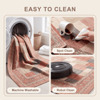 Fen2 Modern Speckled Mosaic Dot Clay Rose Ash Washable Indoor Outdoor Rug - RugzellaDigital Print RugRugzellaRugzellaBBB417-RECT-24x47-60x120cmRGZLLA120821Rectangle2' x 3'11" (60x120 cm)SHARED | Fen2 feature clean