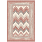 Feverfew Modern Brushstroke Stripe Clay Rose Ash Grey Washable Indoor Outdoor Entryway Rug - RugzellaDigital Print RugRugzellaRugzellaBBB552-RECT-24x47-60x120cmRGZLLA167051Rectangle2' x 3'11" (60x120 cm)RECTANGLE | HERO | Feverfew rectangle