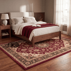 Firwood Traditional Oriental Style Medallion Wine Olive Bone Washable Indoor Outdoor Entryway Rug - RugzellaDigital Print RugRugzellaRugzellaBBB554-RECT-24x47-60x120cmRGZLLA167386Rectangle2' x 3'11" (60x120 cm)RECTANGLE | Firwood rectangle bedroom