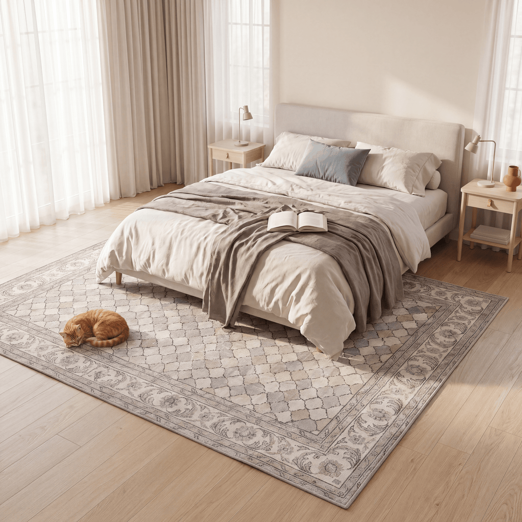 Folderland Modern Speckled Mosaic Dot Cream Grey Soft Blue Tan Washable Indoor Outdoor Entryway Rug - RugzellaDigital Print RugRugzellaRugzellaBBB451-RECT-24x47-60x120cmRGZLLA127856Rectangle2' x 3'11" (60x120 cm)RECTANGLE | Folderland rectangle bedroom