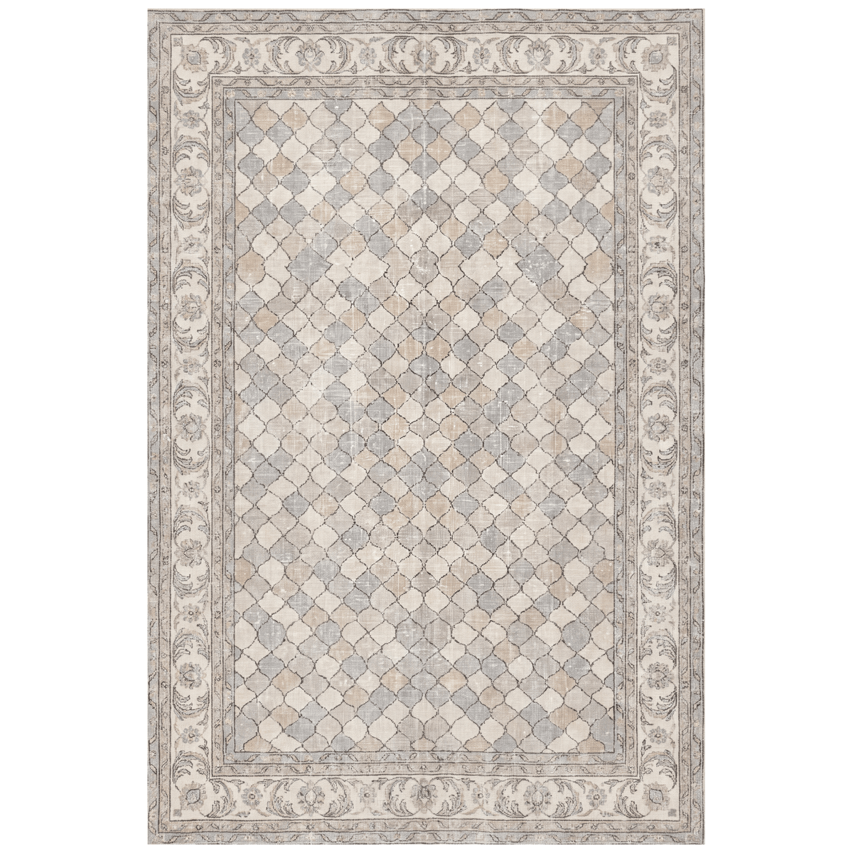 Folderland Modern Speckled Mosaic Dot Cream Grey Soft Blue Tan Washable Indoor Outdoor Entryway Rug - RugzellaDigital Print RugRugzellaRugzellaBBB451-RECT-24x47-60x120cmRGZLLA127856Rectangle2' x 3'11" (60x120 cm)RECTANGLE | HERO | Folderland rectangle